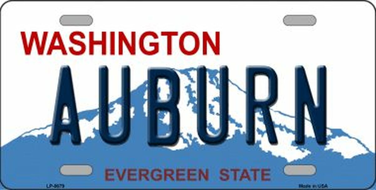 Auburn Washington Novelty Metal License Plate