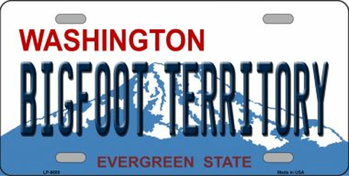 Bigfoot Territory Washington Novelty Metal License Plate
