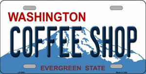 Coffee Shop Washington Novelty Metal License Plate
