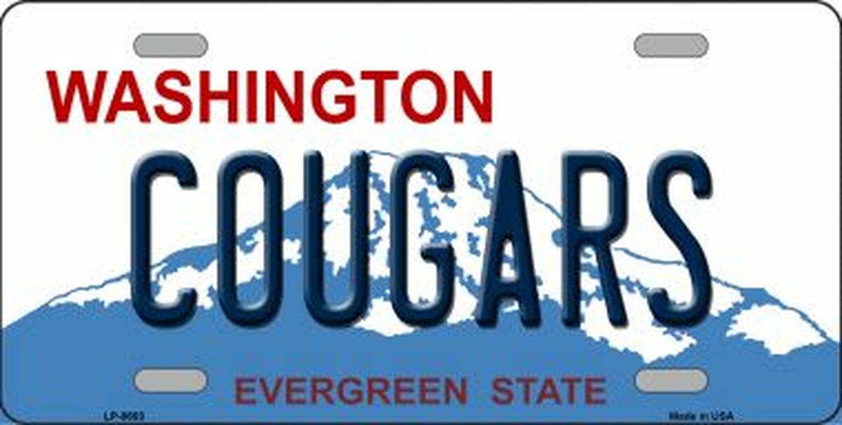 Cougars Washington Novelty Metal License Plate