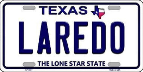 Laredo Texas Background Novelty Metal License Plate