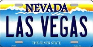 Las Vegas Nevada Background Novelty Metal License Plate