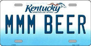 MMM Beer Kentucky Novelty Metal License Plate
