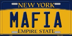 Mafia New York Background Novelty Metal License Plate