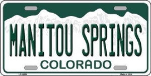 Manitou Springs Colorado Background Novelty License Plate