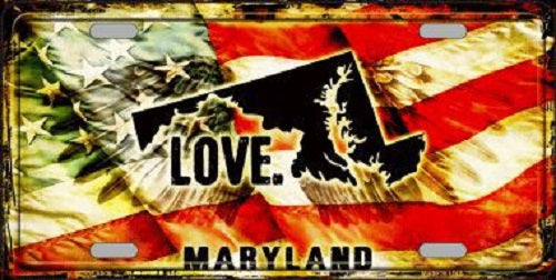 Maryland Love Novelty Metal License Plate