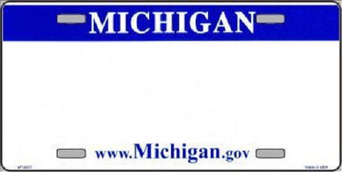 Michigan Novelty State Background Blank Metal License Plate