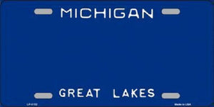 Michigan Novelty State Background Blank Metal License Plate