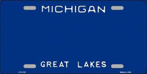 Michigan Novelty State Background Blank Metal License Plate