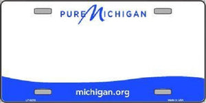 Michigan Novelty State Background Blank Metal License Plate