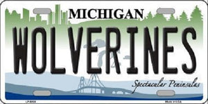 Michigan Wolverines Metal Novelty License Plate