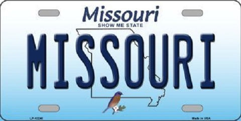 Missouri Background Novelty Metal License Plate