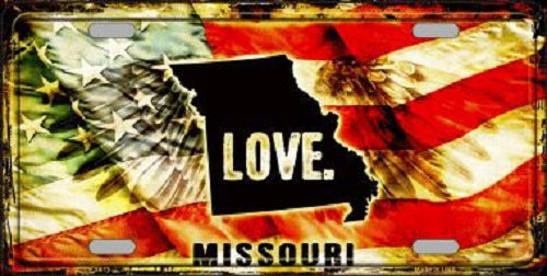 Missouri Love Novelty Metal License Plate