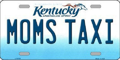 Moms Taxi Kentucky Novelty Metal License Plate
