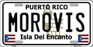 Morovis Puerto Rico Metal Novelty License Plate