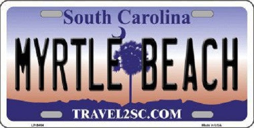 Myrtle Beach South Carolina Metal Novelty License Plate