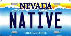 Native Nevada Background Novelty Metal License Plate