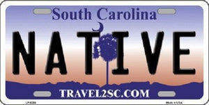 Native South Carolina Novelty Metal License Plate