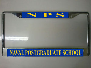 Naval Postgraduate School NPS Chrome License Plate Frame