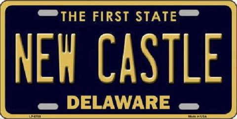 New Castle Delaware Novelty Metal License Plate