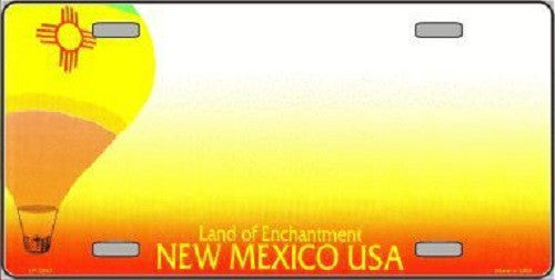New Mexico Novelty State Background Blank Metal License Plate