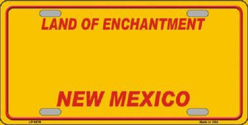 New Mexico Yellow Background Novelty Metal License Plate