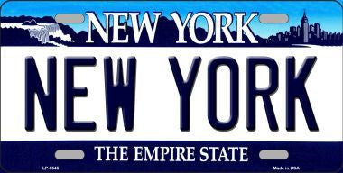New York State Background Novelty Metal License Plate