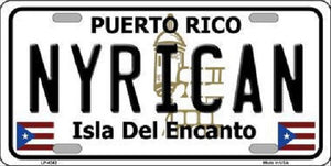 Nyrican Puerto Rico Metal Novelty License Plate