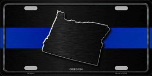 Oregon Thin Blue Line Novelty Metal License Plate