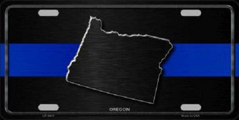 Oregon Thin Blue Line Novelty Metal License Plate