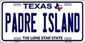 Padre Island Texas Background Novelty Metal License Plate