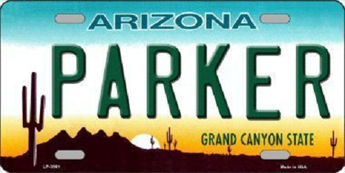 Parker Arizona Novelty Metal License Plate