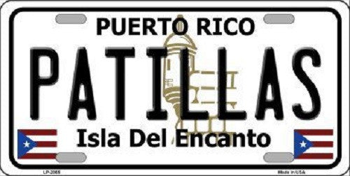 Patillas Puerto Rico Metal Novelty License Plate