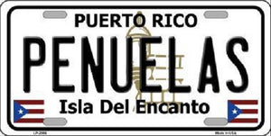 Penuelas Puerto Rico Metal Novelty License Plate