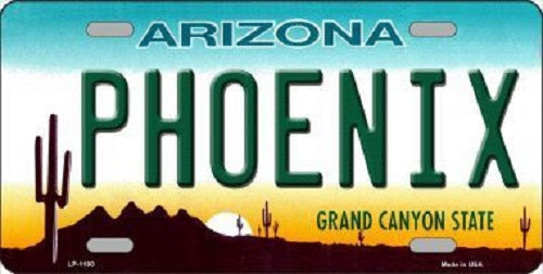Phoenix Arizona Novelty Metal License Plate