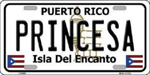 Princesa Puerto Rico Metal Novelty License Plate