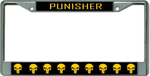 Punisher Chrome License Plate Frame