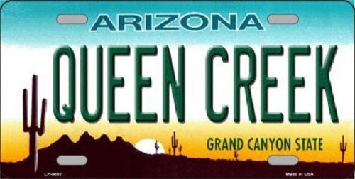 Queen Creek Arizona Background Novelty Metal License Plate