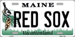 Red Sox Maine Background Novelty License Plate