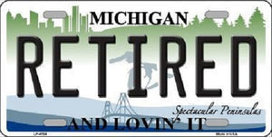 Retired Michigan State Metal Novelty License Plate