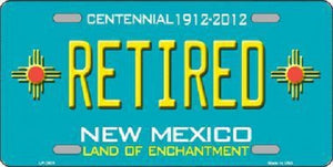 Retired New Mexico Teal Novelty Metal License Plate