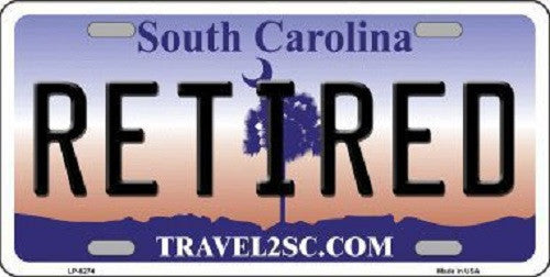 Retired South Carolina Novelty Metal License Plate