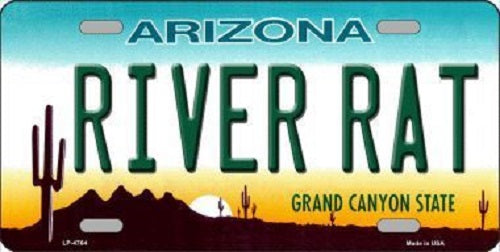 River Rat Arizona Novelty Metal License Plate