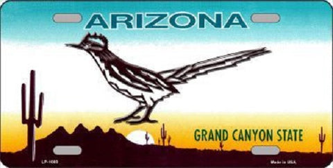 Roadrunner Arizona Novelty Metal License Plate