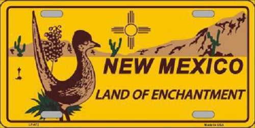 Roadrunner New Mexico Novelty Metal License Plate