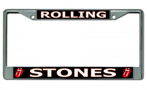 Rolling Stones Chrome License Plate Frame