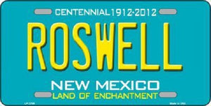 Roswell New Mexico Teal Novelty Metal License Plate
