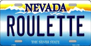 Roulette Nevada Background Novelty Metal License Plate