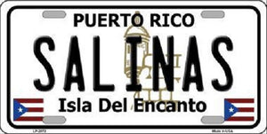 Salinas Puerto Rico Metal Novelty License Plate