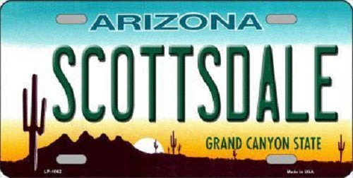 Scottsdale Arizona Novelty Metal License Plate